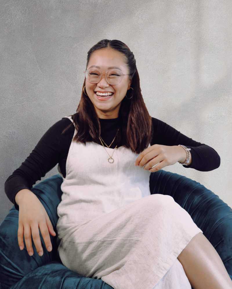 woman sitting on chair